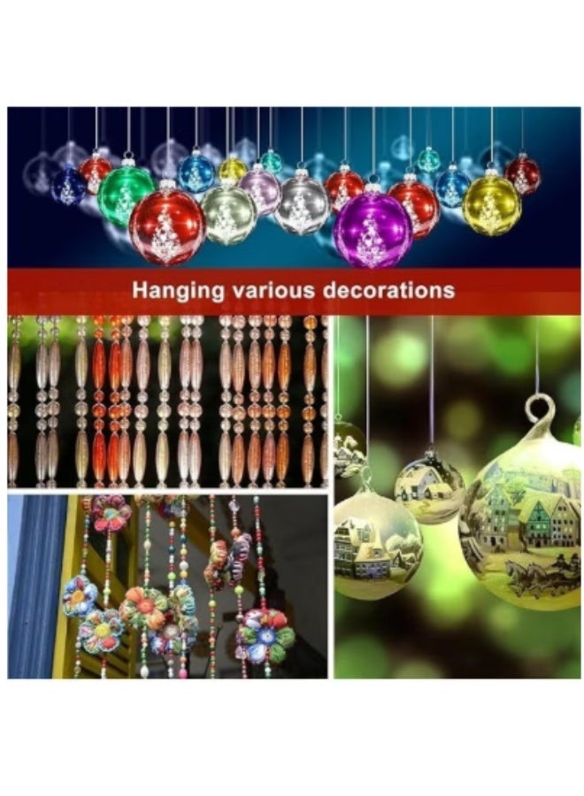 3 Rolls 0.7mm Transparent Jewelry Making String for Beading Jewelry Making Accessories and Beading Necklaces and Bracelets, Multi-Use Easy to Use Flexible Easy to Knotting and Shaping - Image 2